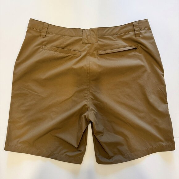Orvis Men's Tech Shorts Tan Khaki Stretch Size 40 9" Inseam - Picture 2 of 7